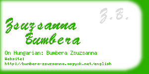zsuzsanna bumbera business card